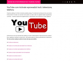 YouTube com Activate wprowadzić kod z telewizora, telefonu