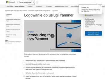 Logowanie do usługi Yammer - - Microsoft Support