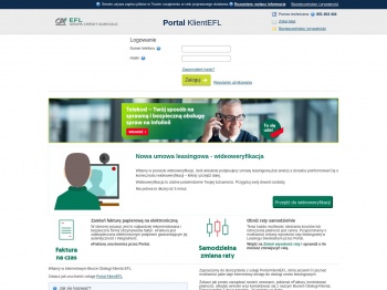 Portal KlientEFL - system internetowy EFL SA