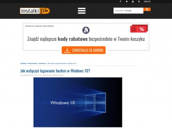 Jak wyłączyć logowanie hasłem w Windows 10? - Instalki.pl
