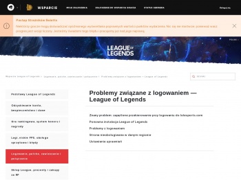 Problemy związane z logowaniem — League of Legends ...