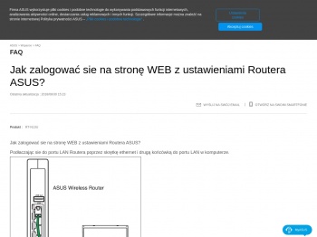 Jak zalogować sie na stronę WEB z ustawieniami Routera ...