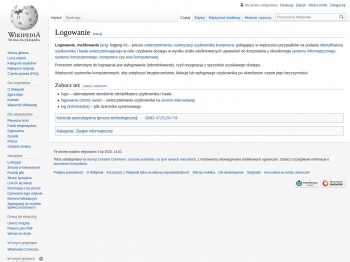 Logowanie – Wikipedia, wolna encyklopedia