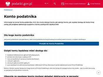 Konto podatnika - podatki.gov.pl