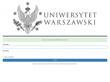 Logowanie - Uniwersytet Warszawski