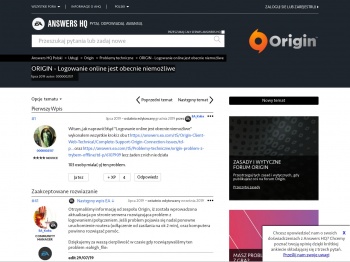 Rozwiązano: ORIGIN - Logowanie online jest obecnie ...