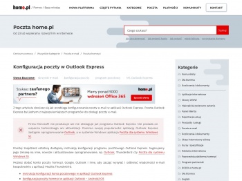 Konfiguracja poczty w Outlook Express » Pomoc | home.pl