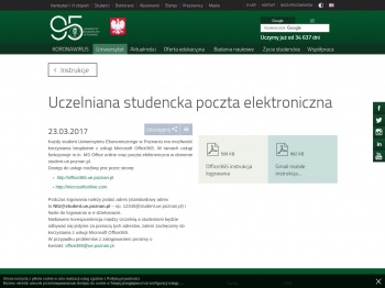 Uczelniana studencka poczta elektroniczna | Uniwersytet ...