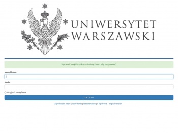 Logowanie - Uniwersytet Warszawski - usosweb.uw.edu.pl