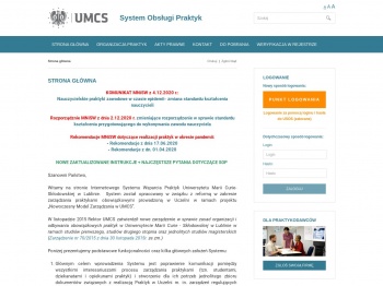 System Obsługi Praktyk - UMCS