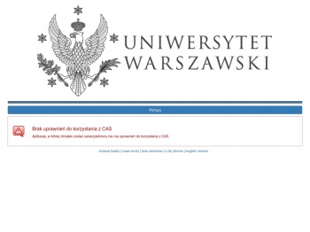 Logowanie - Uniwersytet Warszawski