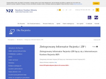 Zintegrowany Informator Pacjenta ( ZIP ) / Dla ... - NFZ Opole