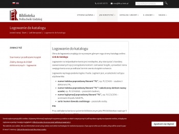 Biblioteka Politechniki Łódzkiej | Logowanie do katalogu