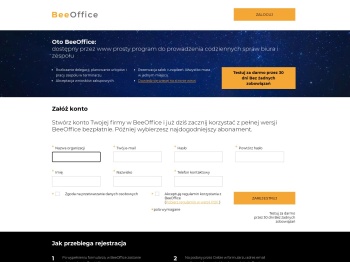 Strona rejestracyjna - BeeOffice